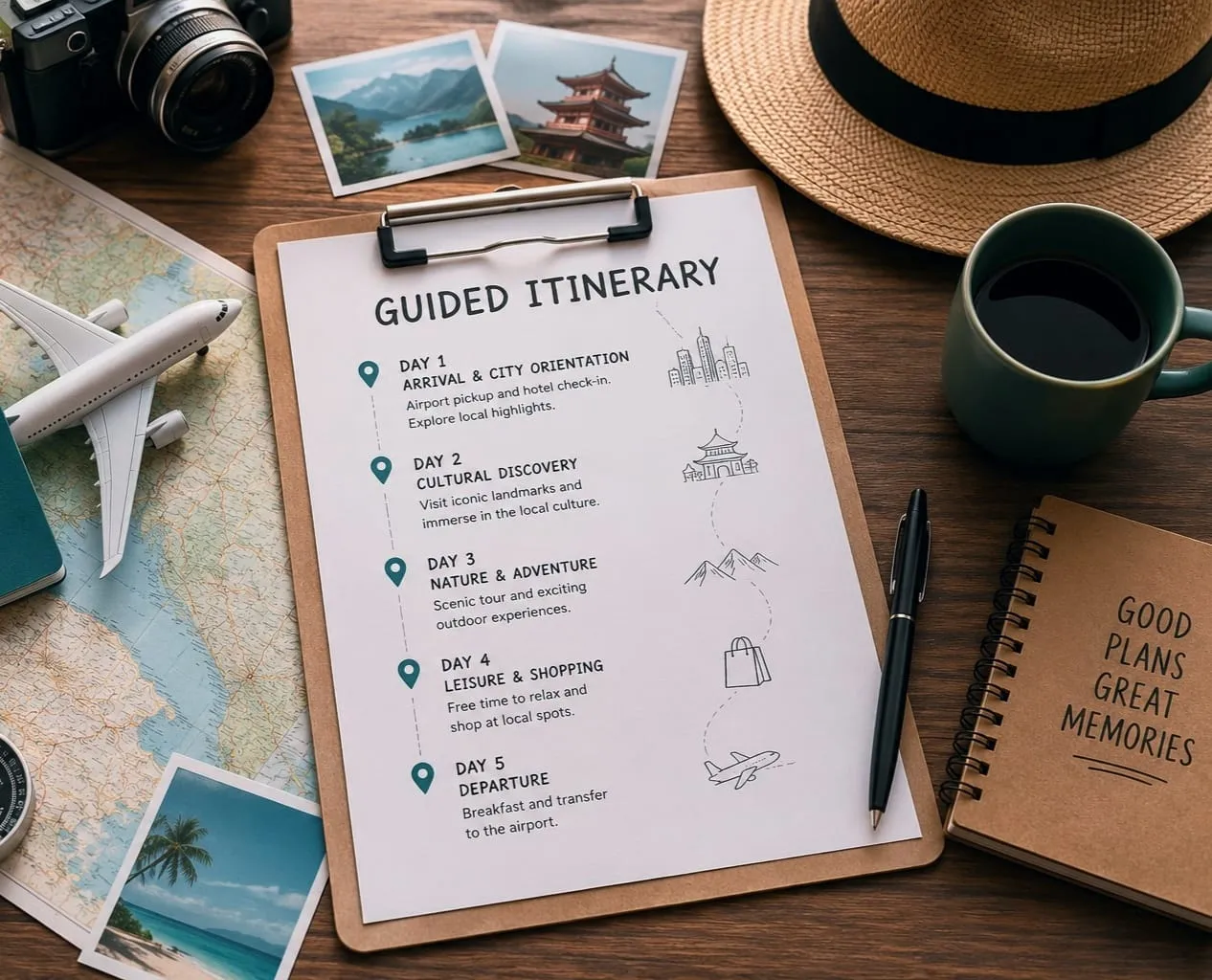 Guided itinerary planning