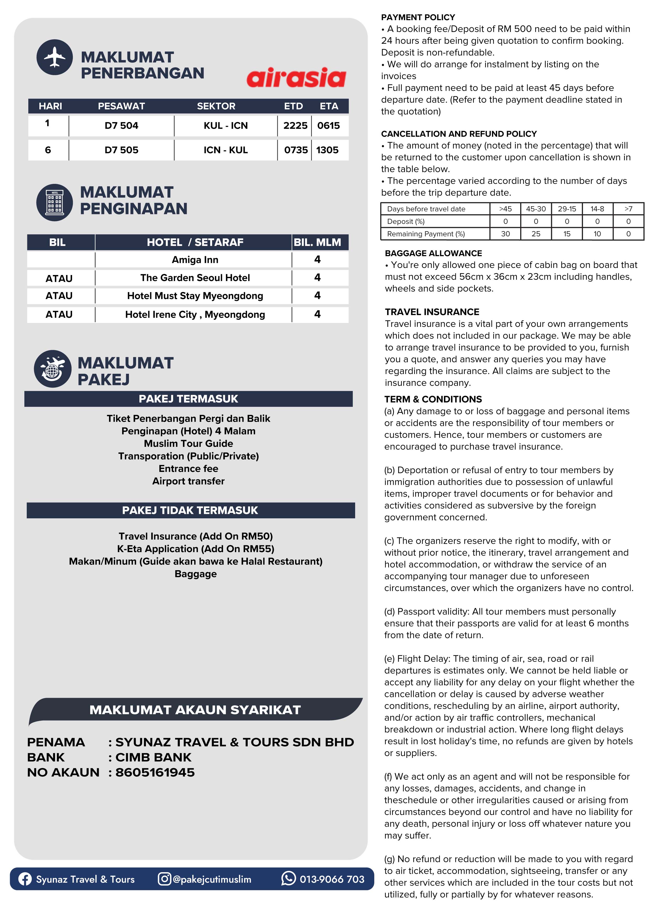 Seoul,Korea 6D4N - Winter Season